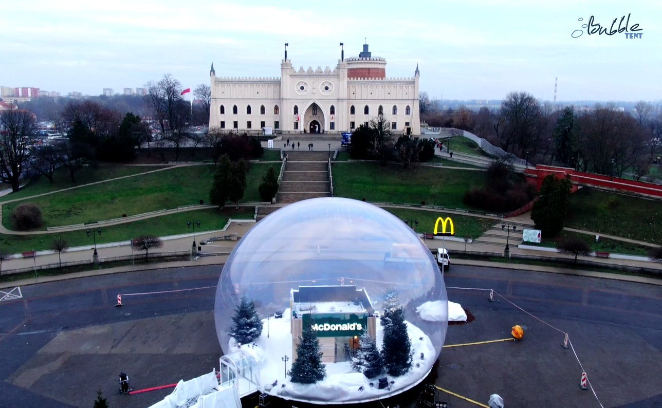giant bubble tent logo