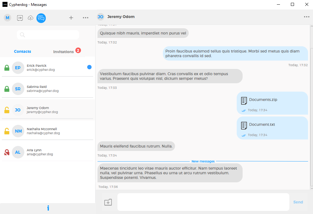 Cypherdog Messages